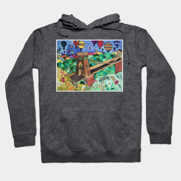 Bristol Balloon festival Hoodie by Casimirasquirkyart